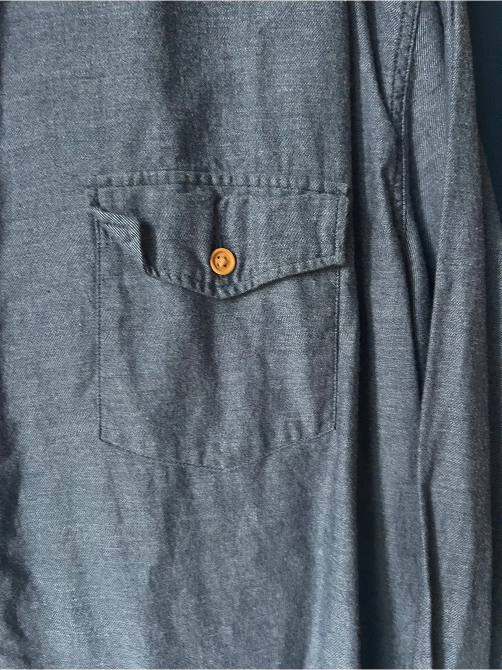 J.Crew XL Dark Chambray Button Down Shirt Men’s 100% Cotton Long Sleeve Classic